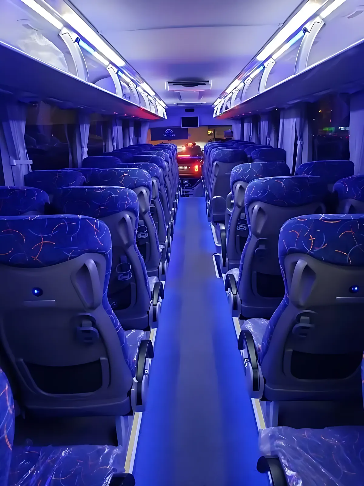 Inside our 34 seater luxury coach
